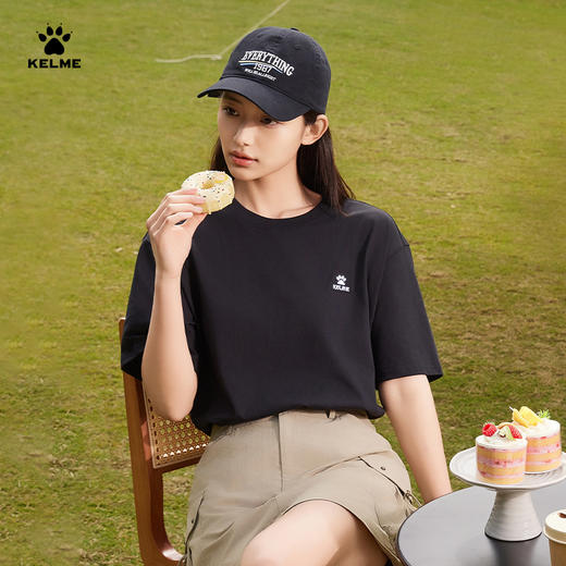 卡尔美2025新款男女同款中性短袖T恤 商品图0