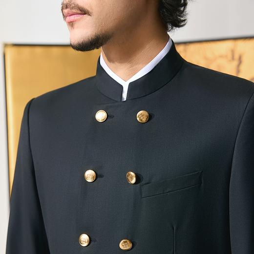【婚礼季/立领毛料西服】柒牌男装套西中国风套装2025秋季新款双排扣西装 128C70240 商品图2