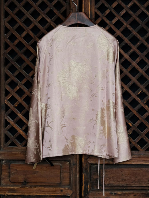 盛唐牡丹 |莲花纹真丝提花上衣 商品图7