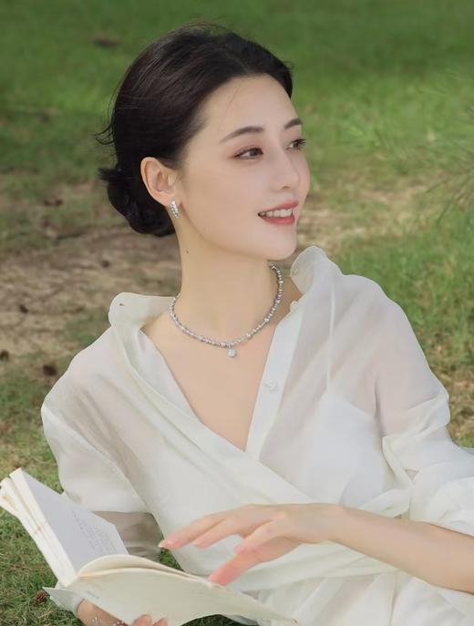 美到冒泡品牌同款施华洛世珍珠香槟珠方糖项链 商品图1