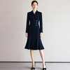 IWY/高端藏青色西装连衣裙女气质鱼尾裙案场客服接待包臀长裙Q1250 商品缩略图2