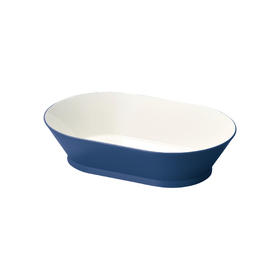 日本进口石田Hill咖喱盘 靛蓝色