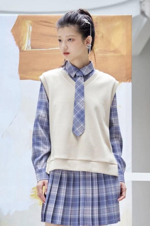 SEM/R森马 日系格子背心连衣裙两件套 18005 商品图1