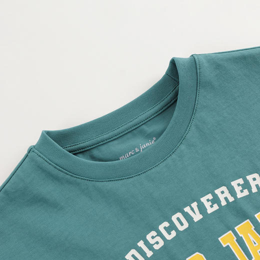 [凉感]马克珍妮男童元气学院字母短袖T恤儿童上衣夏装新款240382 商品图4