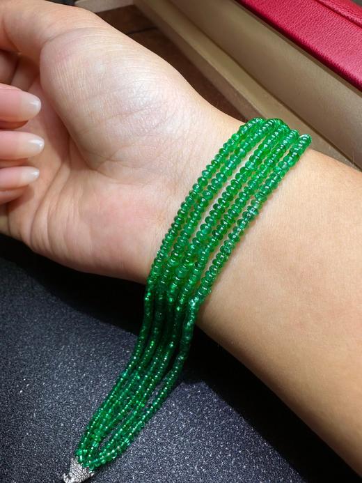 35ct算盘珠祖母绿手链 商品图0
