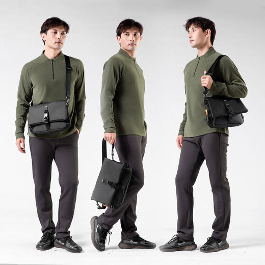 【单双肩快速切换扩容】觅行扩容多变斜挎包 可双肩多功能包 旅游便携单肩包 多变背负模式男士大容量背包 京东物流 商品图1