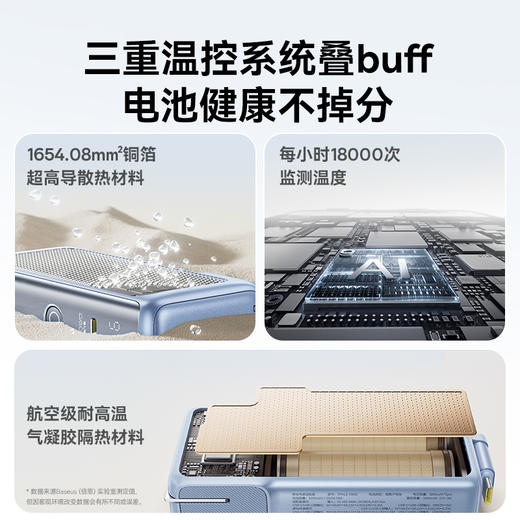 【国家3C认证】倍思 Nomos NT11 超能充数显移动电源 10000mAh 35W/67W 苹果17 商品图4