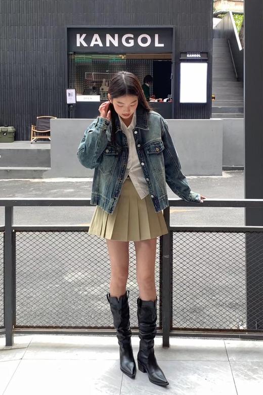 WHO KNOWS 复古水洗短款牛仔外套 17859 商品图0