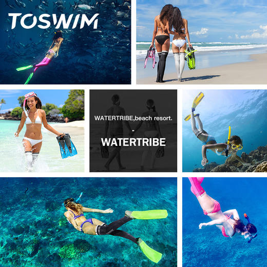 轻奢游泳潮牌女士速干性感TOSWIM时尚浮潜自由潜水袜沙滩防晒袜！ 商品图3