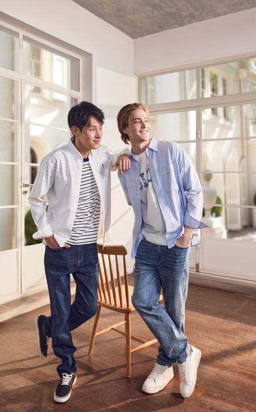 佐丹奴男装25年新款蔚蓝经典系列纯棉衬衫01045003 商品图1