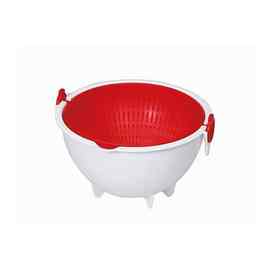 日本进口小久保工业所旋转沥水篮小号（红色）