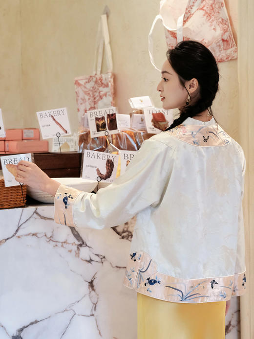 瑕疵|盛唐牡丹 |喜上眉梢手推绣对襟上衣[特价品]](特殊商品不退不换) 商品图2