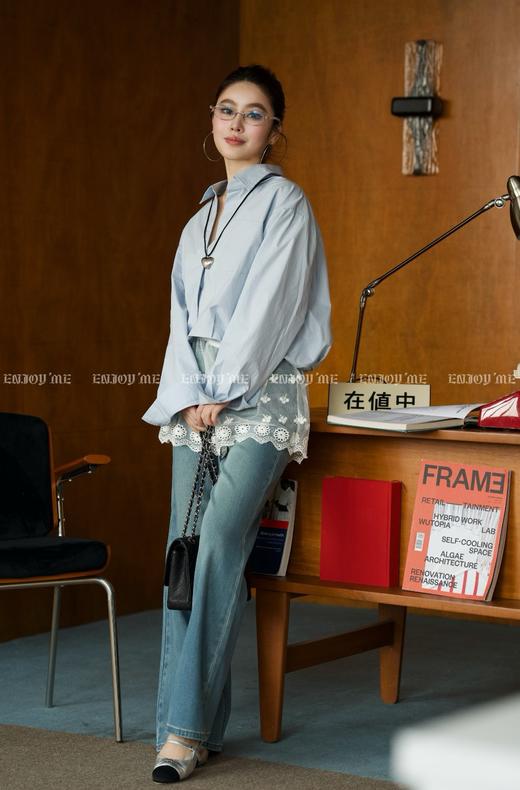 【门店同款】ENJOY春季盐貌似糖衬衫背心两件套 161850891 商品图2