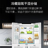 海尔（Haier）冰箱476升594mm超薄零嵌十字门对开干湿分储EPP超净宽幅变温一级双变频节能BCD-476WGHTDB9W1U1彩晶玻璃 商品缩略图2