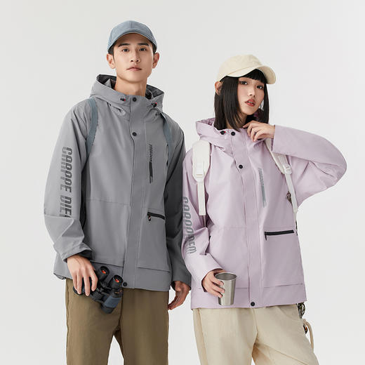 幸运鹿男女款奥粒绒三合一户外风衣防风防泼水保暖登山服 商品图3