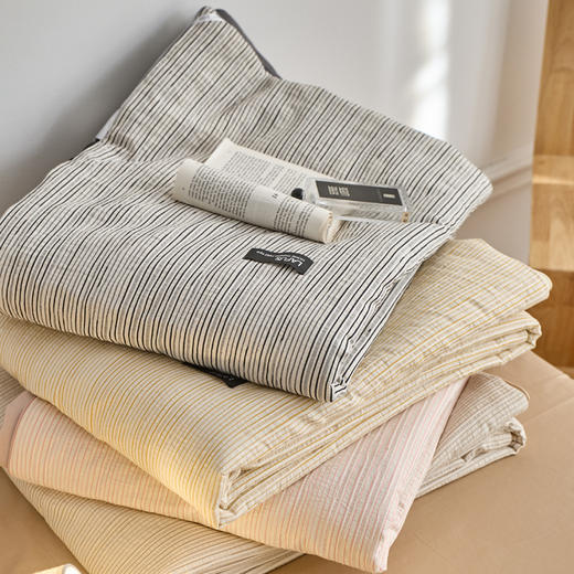 自然醒原创侘寂夏被全棉色织提花轻奢夏季空调被薄被子被芯床单床品四件套LFS 商品图12