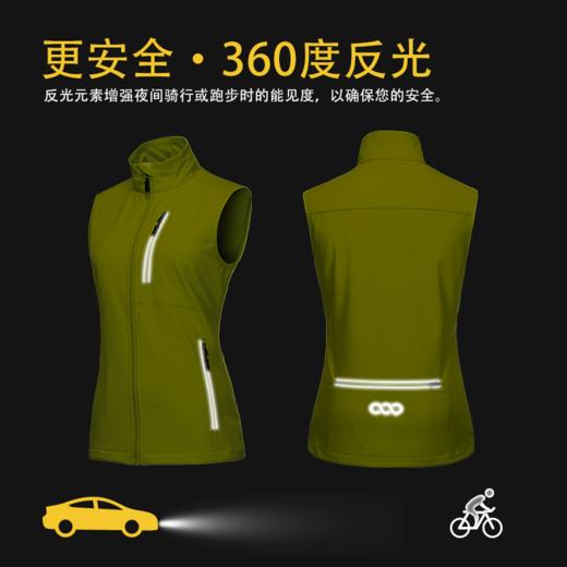 33000ft北欧户外立领春秋马夹女大口袋运动骑行跑步反光安全背心 商品图2
