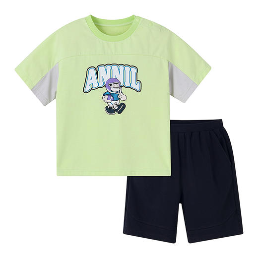 男童SORONA凉感短袖针织套装夏季新款安奈儿童装实体店同款XB521606 商品图7