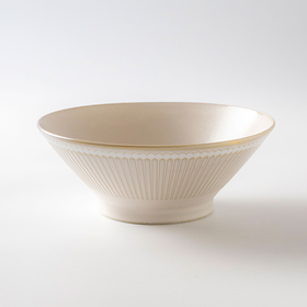 日本进口MINORU TOUKI Albee 210面碗 米色