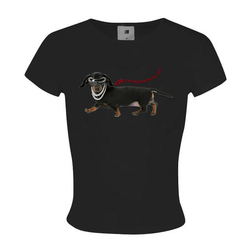 FDR官方店 墨镜腊肠狗短袖t恤男女夏季潮牌美式情侣休闲上衣体恤 商品图9