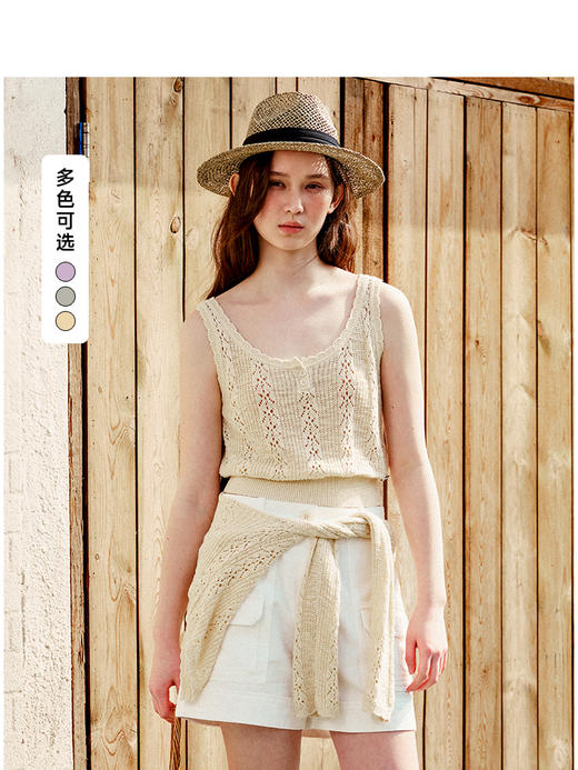 Teenie Weenie小熊简约毛衣女夏季女毛衫TTKN256404N 商品图0