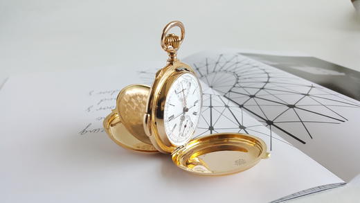 【95新】怀表LE PHARE力菲亚55MM计时；两问14k金 积家机芯201025LV05 商品图5