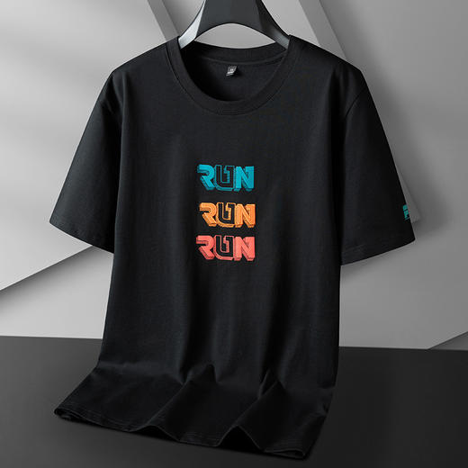 【100%棉】【DPS】大依优型大码短袖T恤加肥加大码阔版半袖男夏季新款肥佬大肚子圆领宽松潮流 商品图0