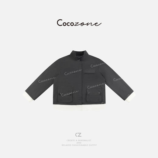 COCO ZONE 2025春新款时尚立领复古工装外套CD2A0361 商品图0