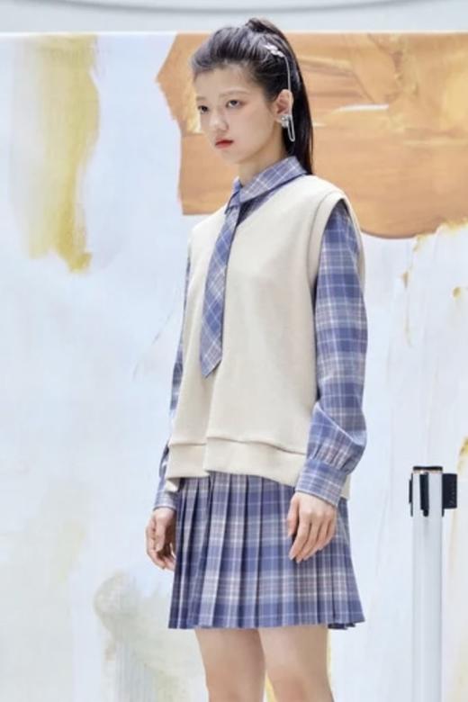 SEM/R森马 日系格子背心连衣裙两件套 18005 商品图2