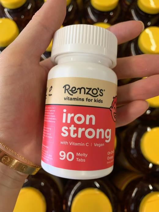 到手价258元 Renzos儿童补铁速溶片90片 儿童铁元  美国代购，无中文标签，介意慎拍 商品图5