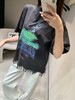 点此购买 巴黎世家男女款直喷洗水磨烂破坏做旧下摆手工打磨短袖T恤 LL 311831 商品缩略图6