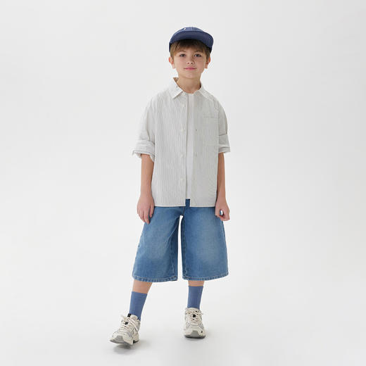 马克珍妮男童时尚五分牛仔短裤 儿童裤子2025年春夏新款550650 商品图2