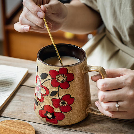 【国风手绘杯子】自有设计款700ml办公大水杯中国风手绘杯子陶瓷马克杯 商品图1