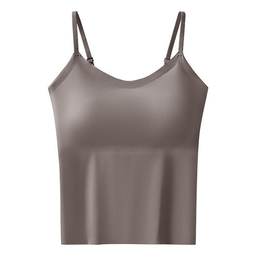 日式无印一片式无痕冰丝吊带良品长款背心女 A-4582 商品图8