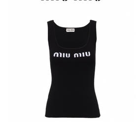 MIU-T 字母黑色背心