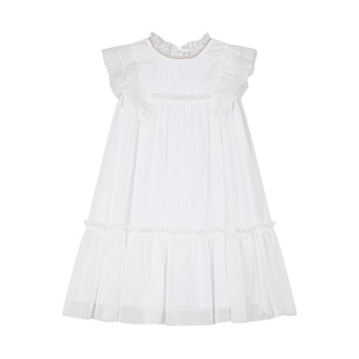 笛莎千与2025夏季新款女童甜美公主A版雪纺连衣裙 商品图4