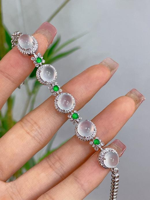 蛋面翡翠手链 商品图1