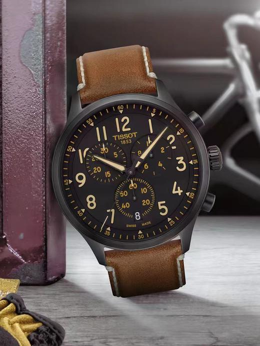 1F【天梭】TISSOT天速驰系列皮带石英男表 商品图0