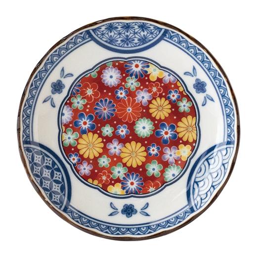 日本进口MARUSANKONDO蓝染小纹盘子22840 商品图0