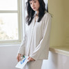 【蚕养系列】春夏纽扣翻领长袖睡衣套装 含桑蚕丝纯色外穿家居服女 商品缩略图3