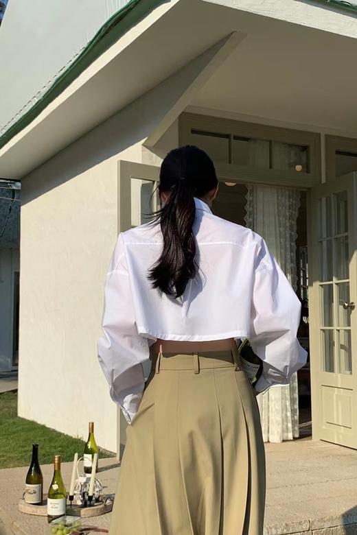 LNNNS 气质廓形卡其色高腰百褶半裙 17866 商品图6