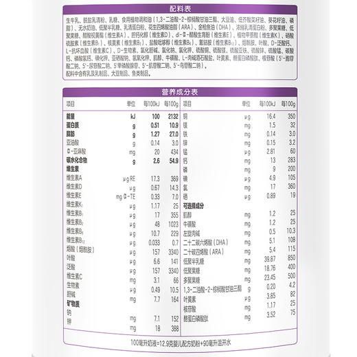 君乐宝至臻奶粉1段800g（0-6月龄） 商品图3