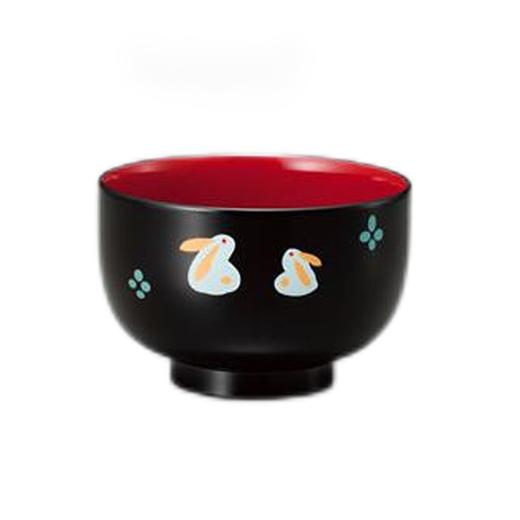 日本进口石田汤碗一对兔子 商品图0