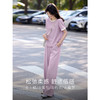 【专属特价】熙世界休闲套装女2025年夏季新款撞色圆领短袖T恤直筒长裤两件套 商品缩略图2