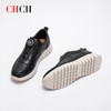 2025春夏CHCH平衡鞋新品牛皮松紧按钮超轻底女鞋深口圆头镂空休闲运动鞋CP1B5011 商品缩略图3