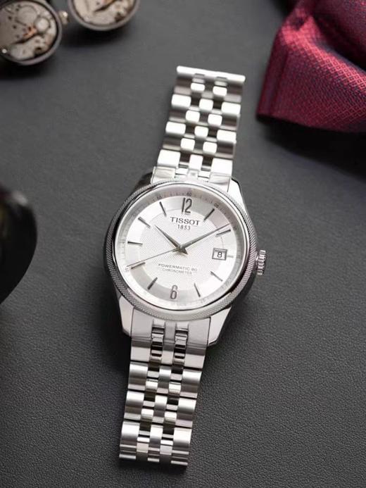 1F【天梭】TISSOT天梭宝环系列天文台认证钢带80机芯机械腕表 商品图0
