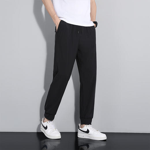 【超大码】【DSY】大依优型大码冰丝裤休闲运动夏季长裤弹力大号裤子加肥加大松紧腰宽松300斤 商品图2