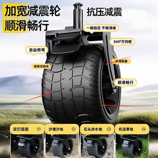 西屋户外小拉车露营车折叠拉快递野营儿童拖车野餐营地车摆摊 营地车+折叠桌板_MN01C 商品图5