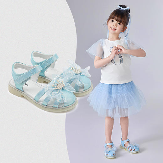 笛莎Deesha 女童童鞋2025夏新款时尚凉鞋 商品图0