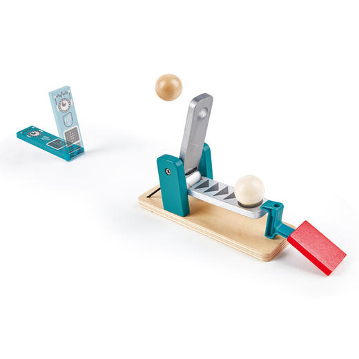 Hape多米诺骨牌玩具识字认知拼装积木1-3-6岁男女小孩儿童礼物早教 122粒 机械多米诺发射器套 E1057 商品图3